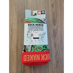 Men's Buck Naked Performance Pattern Boxer Briefs Duluth Trading Co.  Sz 4XL
